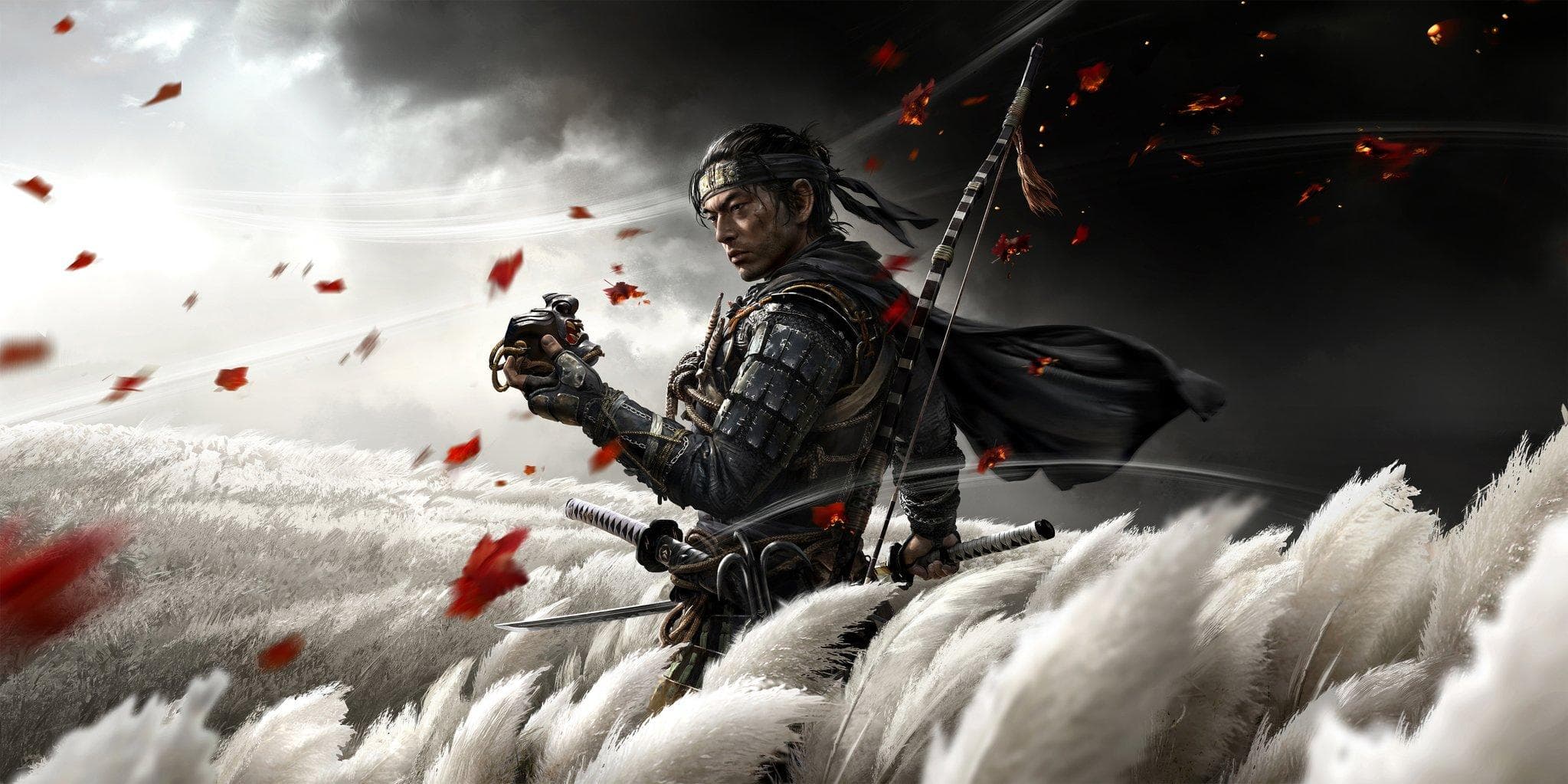 Jin Sakai in un artwork di Ghost of Tsushima.